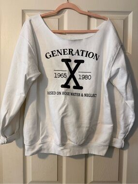 Generation X White Graphic Sweatshirt - Unbranded